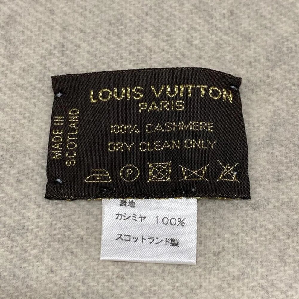 LOUIS VUITTON Eshal Play Cavik Gray - Unconfirmed Scarf 100 Cashmere 550-081525 - Picture 5 of 5